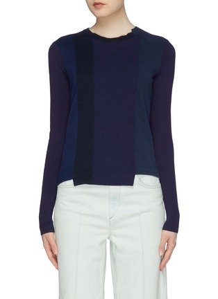 Main View - Click To Enlarge - PROENZA SCHOULER - Patchwork staggered hem sweater