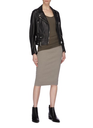 Figure View - Click To Enlarge - JAMES PERSE - Skinny rib knit skirt