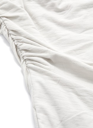 Detail View - Click To Enlarge - JAMES PERSE - Ruched cotton slub jersey mock wrap mini skirt