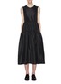 Main View - Click To Enlarge - CECILIE BAHNSEN - 'Ruth' tie open back tiered faille dress