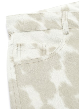  - COLLINA STRADA - Cow print faux fur cropped jeans