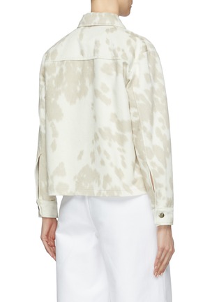 Back View - Click To Enlarge - COLLINA STRADA - Patch pocket cow print faux fur jacket