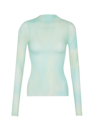 Main View - Click To Enlarge - COLLINA STRADA - 'Cardio Nova' tie-dye mesh high neck top