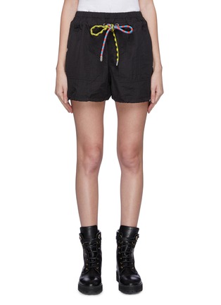 Main View - Click To Enlarge - PROENZA SCHOULER - PSWL 'Parachute' stripe drawcord shorts