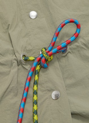  - PROENZA SCHOULER - PSWL 'Parachute' detachable hem hooded stripe drawcord coat