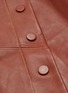 Detail View - Click To Enlarge - PETAR PETROV - 'Rhea' slant button flap leather wrap skirt
