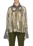 Main View - Click To Enlarge - PETAR PETROV - 'Brook' metallic taffeta pussybow blouse