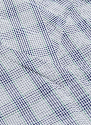 Detail View - Click To Enlarge - DAWEI - Asymmetric panelled check plaid midi skirt