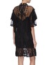 Back View - Click To Enlarge - ISABEL MARANT - 'Satia' tiered sleeve embroidered lace mesh dress
