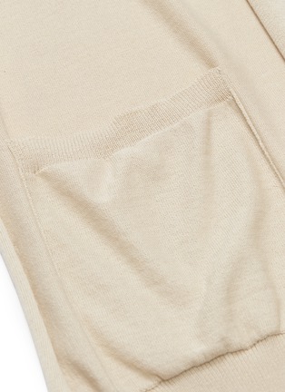  - MAISON FLANEUR - Cropped back patch pocket silk-cotton open cardigan