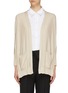 Main View - Click To Enlarge - MAISON FLANEUR - Cropped back patch pocket silk-cotton open cardigan
