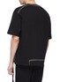 Back View - Click To Enlarge - INDICE STUDIO - Contrast topstitching patchwork T-shirt