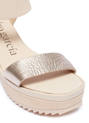 Detail View - Click To Enlarge - PEDRO GARCIA  - 'Franses' suede wedge sandals