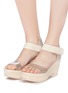 Figure View - Click To Enlarge - PEDRO GARCIA  - 'Franses' suede wedge sandals