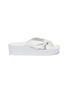 Main View - Click To Enlarge - PEDRO GARCIA  - 'Lany' knot leather platform slide sandals