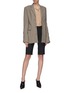 Figure View - Click To Enlarge - ROKH - Button cuff darted oversized twill blazer