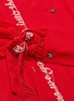 Detail View - Click To Enlarge - ROKH - Slogan stitched sash tie shirt dress
