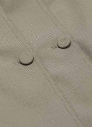 Detail View - Click To Enlarge - ROKH - Belted layered button panel twill skirt