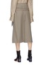 Back View - Click To Enlarge - ROKH - Belted layered button panel twill skirt