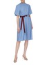 Figure View - Click To Enlarge - ROKSANDA - 'Silba' tie waist ruched dress