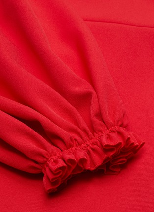 Detail View - Click To Enlarge - ROKSANDA - 'Reia' bow blouson sleeve cold shoulder dress