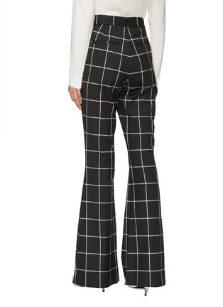 Back View - Click To Enlarge - REBECCA VALLANCE - 'Ava' windowpane check flared pants