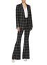 Figure View - Click To Enlarge - REBECCA VALLANCE - 'Ava' windowpane check flared pants