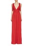 Main View - Click To Enlarge - REBECCA VALLANCE - Tie shoulder V-neck gown