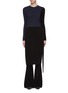Main View - Click To Enlarge - ROSETTA GETTY - Tie side colourblock dress