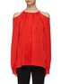 Main View - Click To Enlarge - ROSETTA GETTY - Blouson sleeve cold shoulder top