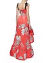Back View - Click To Enlarge - SILVIA TCHERASSI - 'Novello' floral print tiered silk satin high-low dress