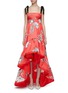 Main View - Click To Enlarge - SILVIA TCHERASSI - 'Novello' floral print tiered silk satin high-low dress
