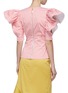 Back View - Click To Enlarge - SILVIA TCHERASSI - 'Laviana' ruffle cutout sleeve stripe V-neck blouse