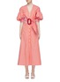 Main View - Click To Enlarge - SILVIA TCHERASSI - 'Wembley' belted puff sleeve stripe dress