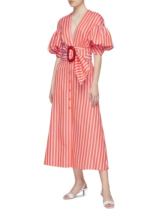 Figure View - Click To Enlarge - SILVIA TCHERASSI - 'Wembley' belted puff sleeve stripe dress