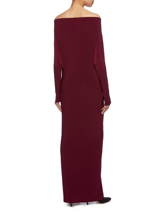 Back View - Click To Enlarge - NORMA KAMALI - Sleeve tie convertible off-shoulder dress