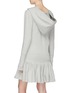 Back View - Click To Enlarge - NORMA KAMALI - 'Rara' zip hoodie dress