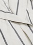  - THE KEIJI - Belted pleated drape stripe wrap coat