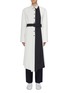 Main View - Click To Enlarge - THE KEIJI - Detachable panel belted colourblock coat