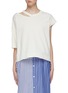 Main View - Click To Enlarge - THE KEIJI - Cutout collar asymmetric T-shirt