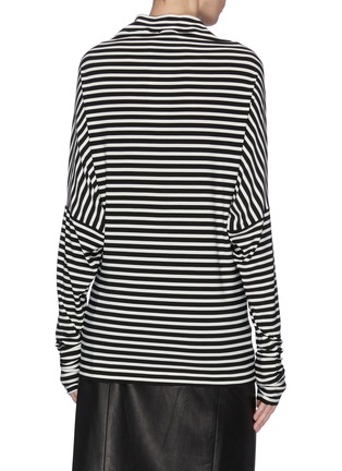 Back View - Click To Enlarge - NORMA KAMALI - 'All-in-One' convertible stripe jersey long sleeve T-shirt