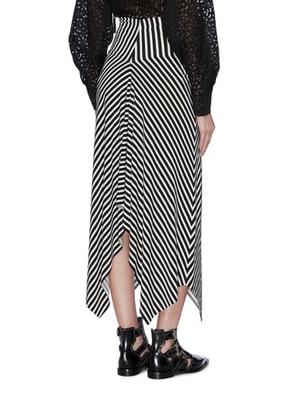 Back View - Click To Enlarge - NORMA KAMALI - 'Double Side' stripe skirt