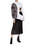 Figure View - Click To Enlarge - TOGA ARCHIVES - Leopard print patchwork cutout floral underlay top