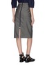 Back View - Click To Enlarge - TOGA ARCHIVES - Pleated zip wool-mohair midi skirt