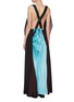 Back View - Click To Enlarge - TOGA ARCHIVES - Cross strap back colourblock statue print dress