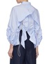 Back View - Click To Enlarge - TOGA ARCHIVES - Cutout drawcord ruched stripe shirt