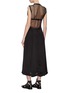 Back View - Click To Enlarge - TOGA ARCHIVES - Mesh bodice pleated dress