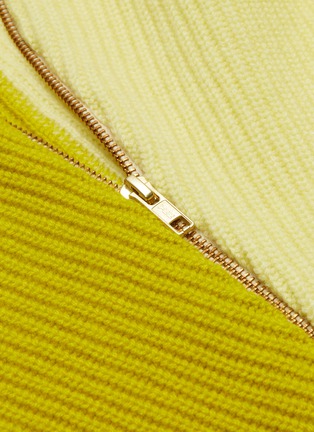  - TRE BY NATALIE RATABESI - 'Zip' hem colourblock cashmere poncho sweater
