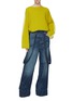 Figure View - Click To Enlarge - TRE BY NATALIE RATABESI - 'Zip' hem colourblock cashmere poncho sweater