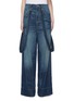 Main View - Click To Enlarge - TRE BY NATALIE RATABESI - 'Aaliyah' detachable suspender wide leg jeans
